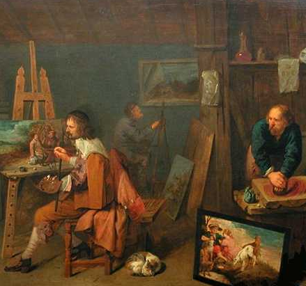 The rise of Dutch painting in the 17th century is contemporary with a 